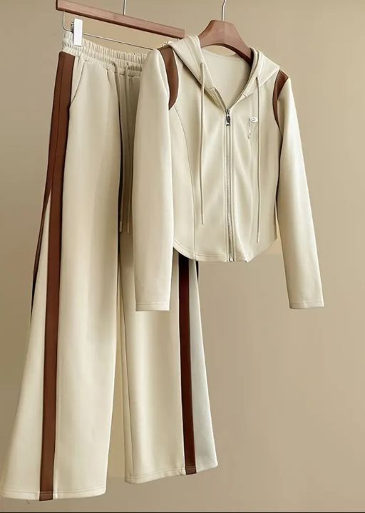 Open Cardigan and Wide Leg Pants